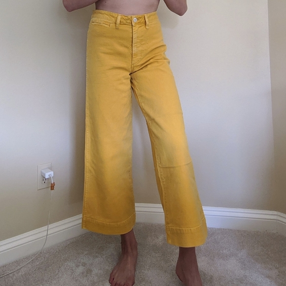 Madewell Pants - Madewell yellow emmet pants